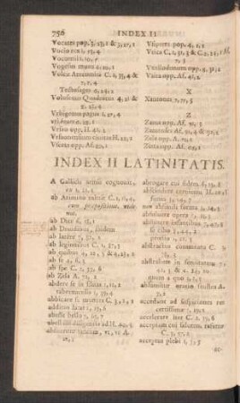 Index II Latinitatis.