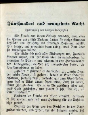 Fünfhundert und neunzehnte Nacht
