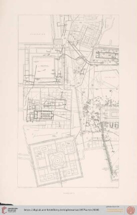 Lageplan der byzantinischen Bauwerke und Karte der wichtigsten Funde
