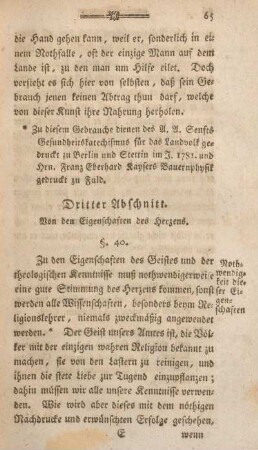 Dritter Abschnitt. Von den Eigenschaften des Herzens.