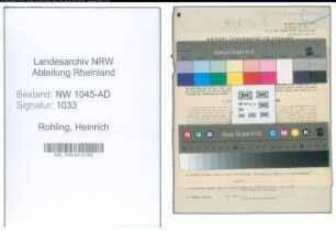 Entnazifizierung Heinrich Rohling , geb. 18.04.1900 (Arbeiter)