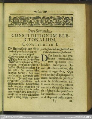 Pars Secunda Constitutionum Electoralium
