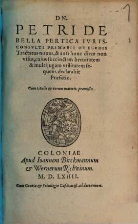 De feudis tractatus novus