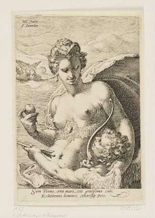 Venus und Amor, Blatt 2 der Folge "Drei Göttinnen"