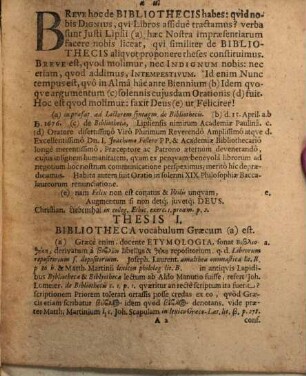 Disp. de bibliothecis