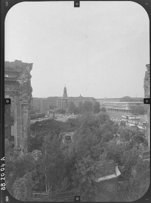 Dresden-Altstadt, Neumarkt. Ruine der Frauenkirche