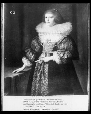 Bildnis der Ursula (1594-1657), Gräfin von Solms-Braunfels, Ehefrau des Burggrafen von Dohna