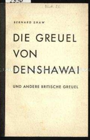 Hetzschrift über Großbritanniens Kolonialpolitik in deutscher Übersetzung