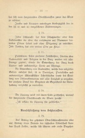 Ausschließung von Schlaraffen