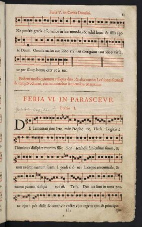 83-84, Feria VI. in Parasceve - Lectio I.