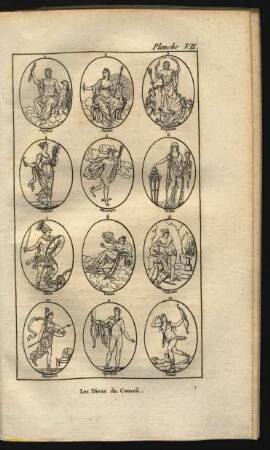 Tafel VII. Les Dieux du Conseil.