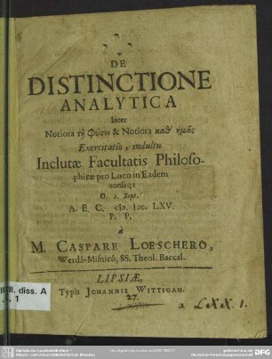 De distinctione analytica