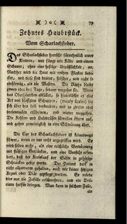Zehntes Haubtstück. Vom Scharlachfieber. - Siebzehntes Haubtstück. Von Lähmflüssen.