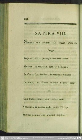 Satira VIII.