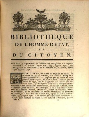Dictionnaire Universel Des Sciences Morale, Économique, Politique Et Diplomatique, Ou Bibliothèque De L'Homme-D'État Et Du Citoyen, 10. BUS - CAS