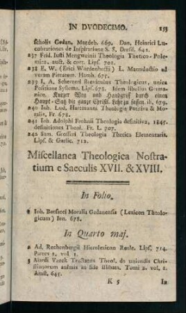 153-173, Miscellanea Theologica Nostratium e Saeculis XVII. & XVIII.