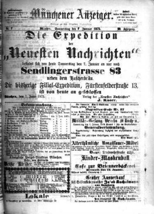 Neueste Nachrichten aus dem Gebiete der Politik. 1875, [a] = Münchener Anzeiger, 1 - 6