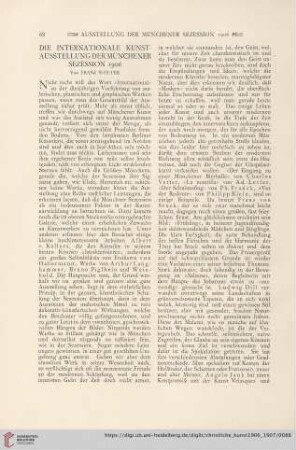 Die Internationale Kunstausstellung der Münchner Sezession 1906