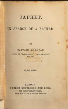 Japhet, in search of a father