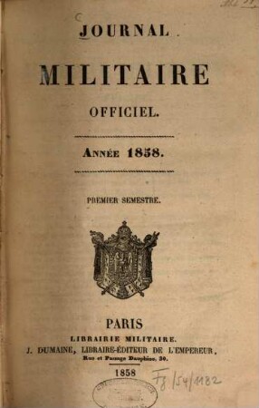 Journal militaire officiel. 1858,1