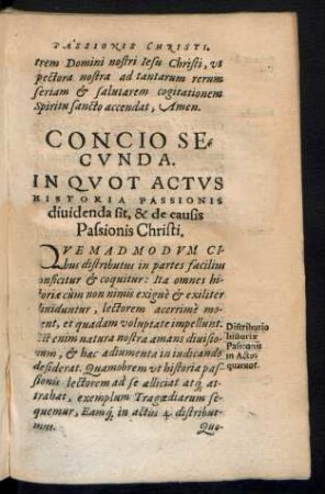Concio Secunda.
