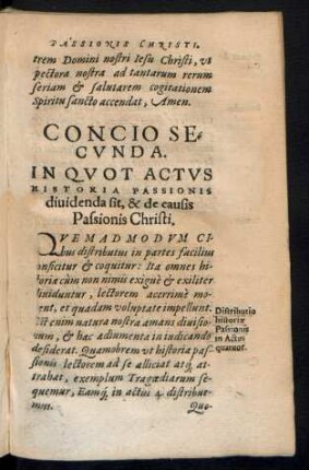 Concio Secunda.