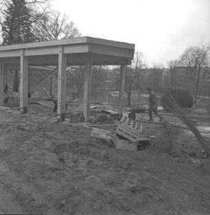 Garten Baden-Baden. Anlegung im Stadtgarten hinter dem Eingang am Bahnhofplatz anläßlich der Bundesgartenschau