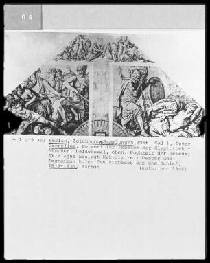 Kartons zu den Fresken der Glyptothek in München — Der Heldensaal — Vermählung des Menelaos und der Helena