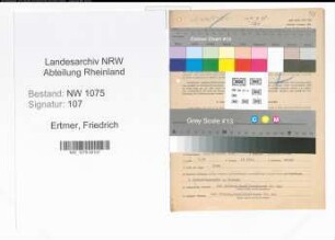 Entnazifizierung Friedrich Ertmer , geb. 21.09.1898 (Polizist)