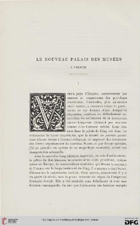 3. Pér. 6.1891: Le nouveau palais des musées à Vienne