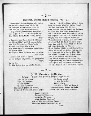 F. B. Beneken, Hoffnung