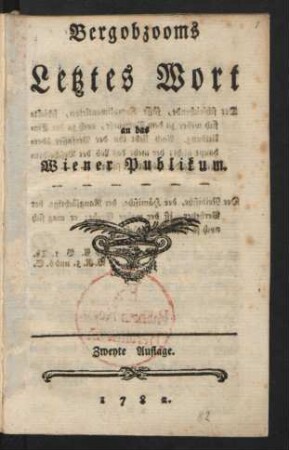 Bergobzooms Letztes Wort an das Wiener Publikum