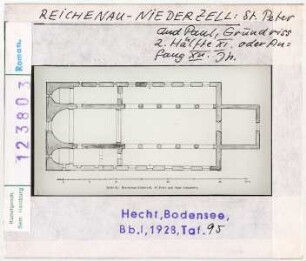 Reichenau, Niederzell: St. Peter und Paul, Grundriss