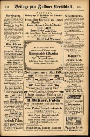 Zweite Ausgabe vom Samstag, den 05. Mai 1894.