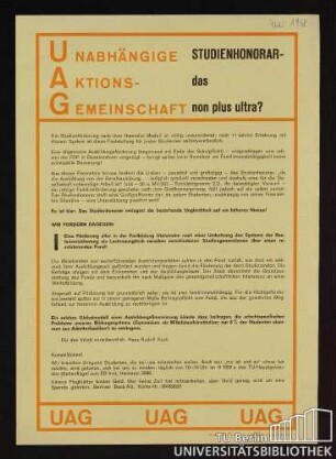 Studienhonorar - das non plus ultra?