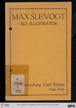 Max Slevogt als Illustrator : Kunstausstellung Emil Richter, Dresden