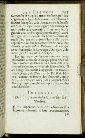 Interets De l'Empereur de la Chine sur ses Voisins.