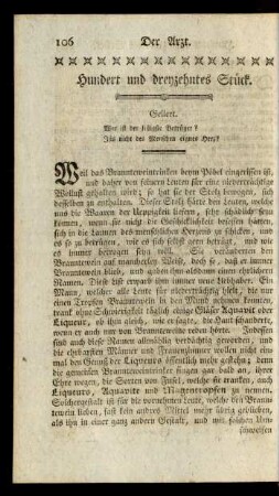 Hundert und dreyzehntes Stück
