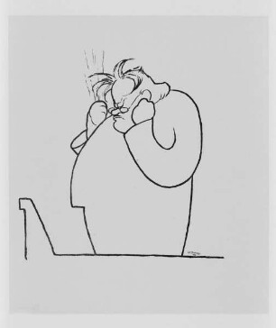 Max Reger - Karikaturen — Max Reger beim Dirigieren (falsche Töne)