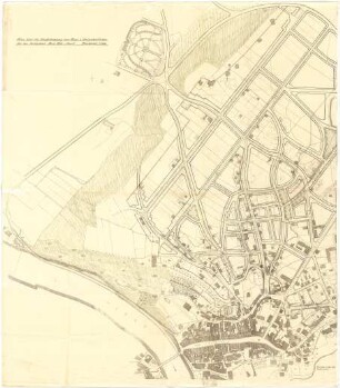 Fischer, Theodor; Bad Tölz (Bayern); Generalbaulinienplan - Neufestsetzung von Bau - u. Vorgartenlinien für das Stadtgebiet Bad Tölz - Nord (Lageplan)