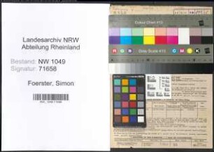 Entnazifizierung Simon Foerster , geb. 20.10.1891 (Schuhmacher)