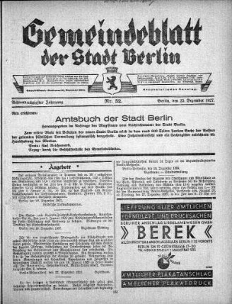 1927,52: Nr. 52, 25. Dezember 1927