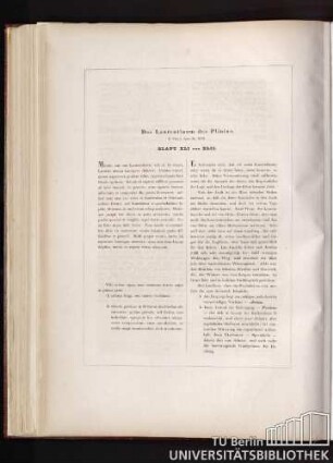 Das Laurentinum des Plinius. C. Plinii Epist. II, XVII. Blatt XLI und XLII.