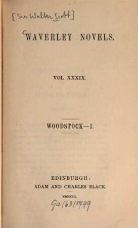 Waverley Novels, 39,1