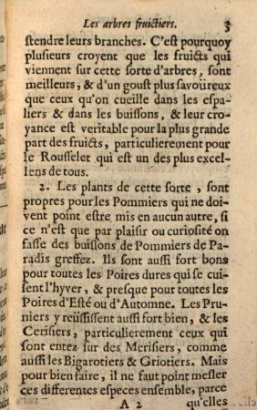 Instructions pour les arbres fruictiers