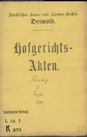 Krudup, Konrad Arnold in Salzuflen gegen Arnd Vogts Kinder - Schichtung und Brautschatz