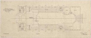 Gsaenger, Gustav; München, Gabelsbergerstr.; St. Markus, Umbau und Neugestaltung - Fassaden- u. Treppenhausumbau, Empore (Grundriss)