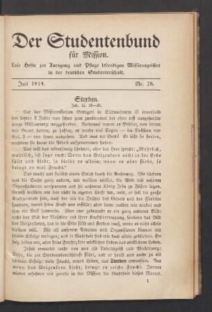 Juli 1914. Nr. 28