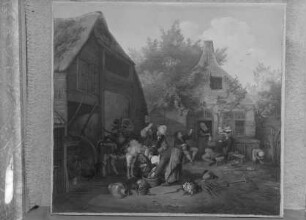 Bauern vor dem Wirtshaus