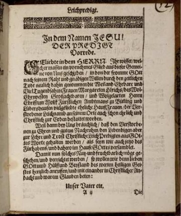 Leichpredigt